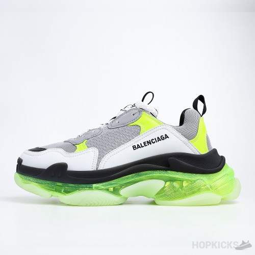 Balenciaga Triple S Clear Sole White Green